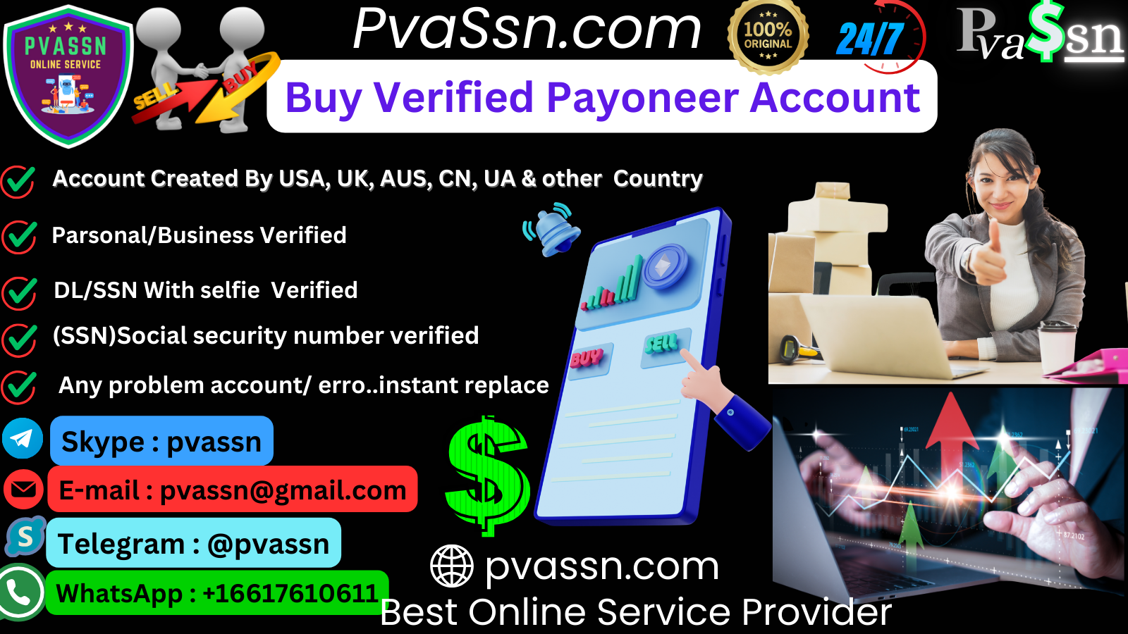 Buy Verified Payoneer Accounts Safely at PVASSN.com