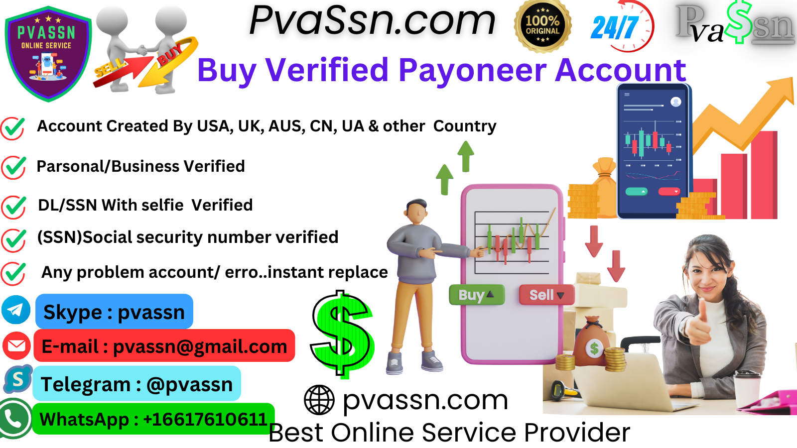 Buy Verified Payoneer Accounts Safely at PVASSN.com